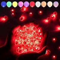 Vista 8 de Aogist 100 luces de globo blanco con lazo para colgar, mini luces de bola de huevo de Pascua, luces LED para bebidas, mini luz redonda pequeña