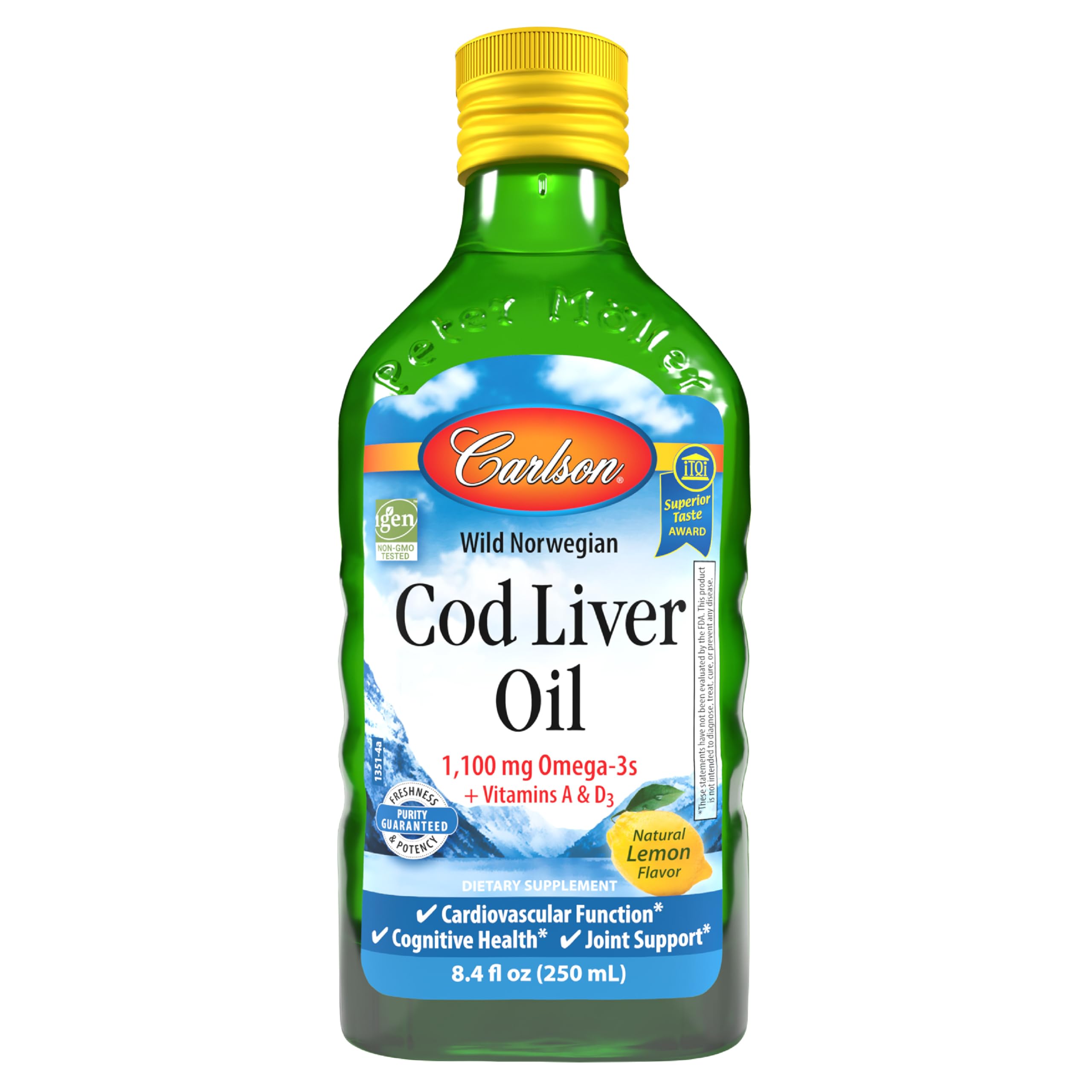 CARLSON COD LIVER OIL LEMON 250 ML: 01351