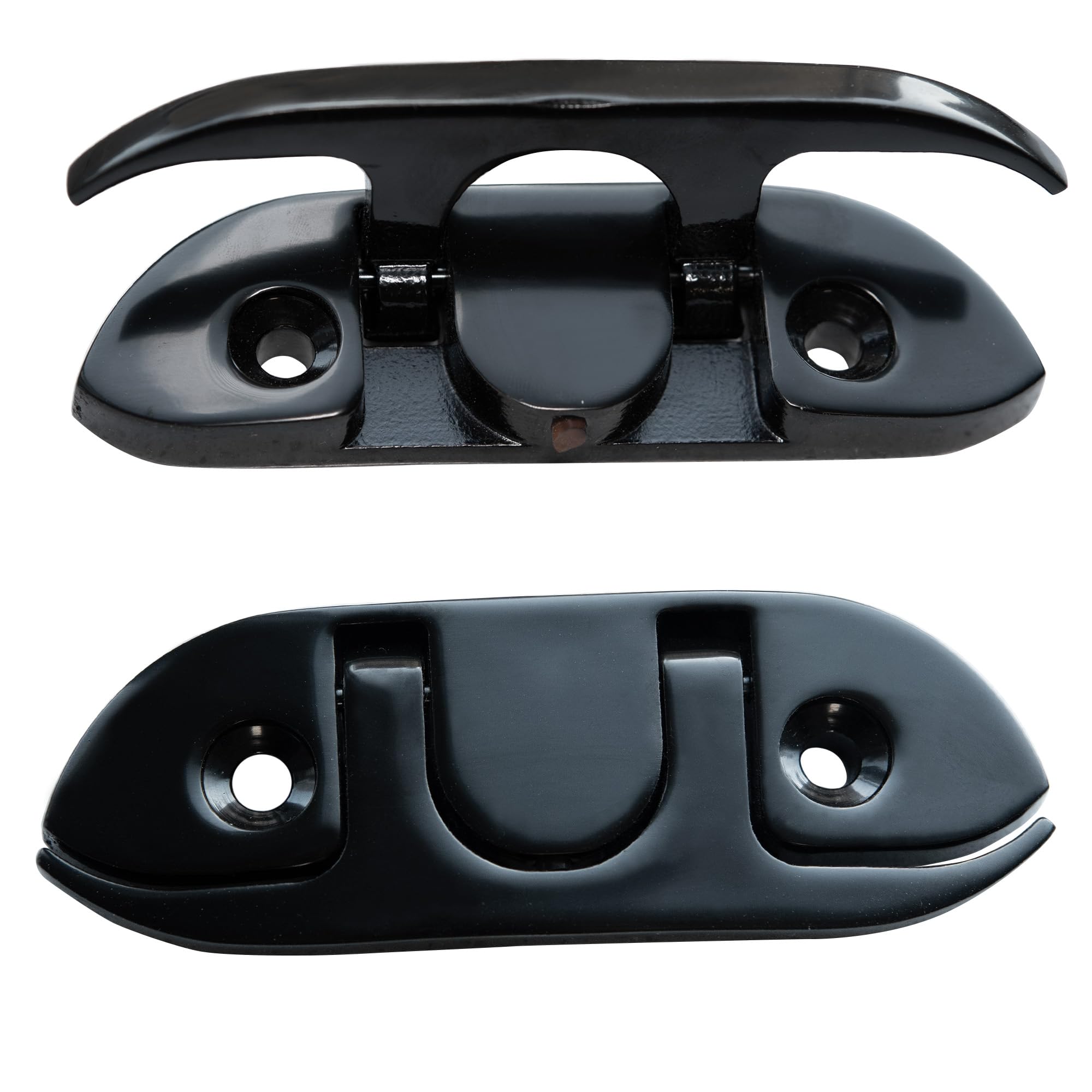 Klappbare Klampen für Boote, 11,4 cm, hochklappbar, 316 Edelstahl, Seilklampen, Marinequalität, bündige Montage, Boots-Dock-Stollen für Boote, mit Montagezubehör
