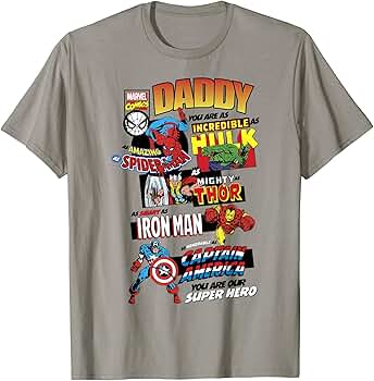 Fathers day marvel shirt Clearance