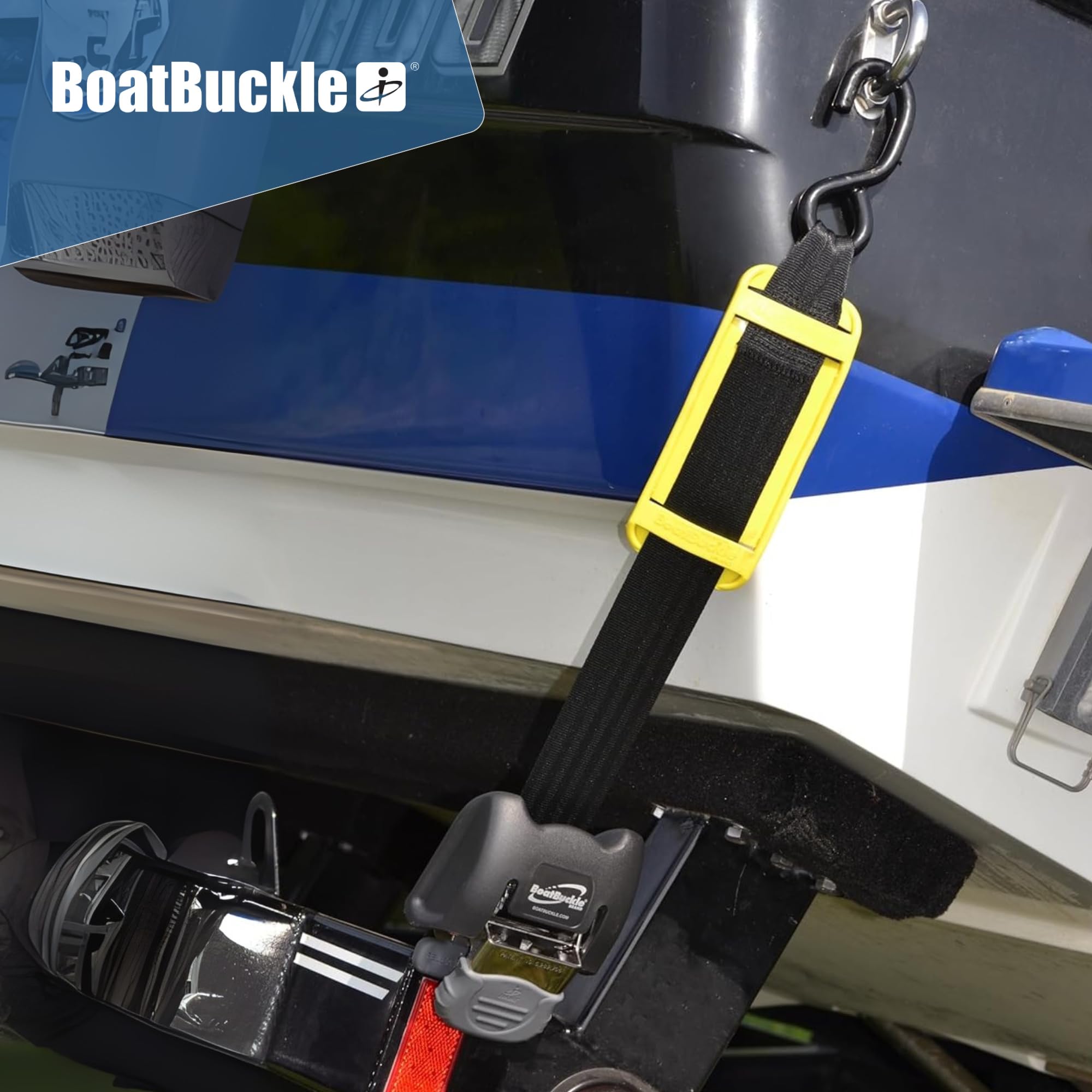 BoatBuckle Cuscinetti per barche, protezioni per cinghie a cricchetto da 5 cm, manicotti protettivi per cinghie di legatura per rimorchi, adatti a cinghie a cricchetto retrattili da 5 cm, confezione