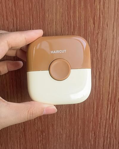 Miniatura 10 de Recortador de cabello 2 en 1, flequillo manual de puntas abiertas para niñas y mujeres, cortador de peine de doble cara (paquete de 2, gris y rosa)