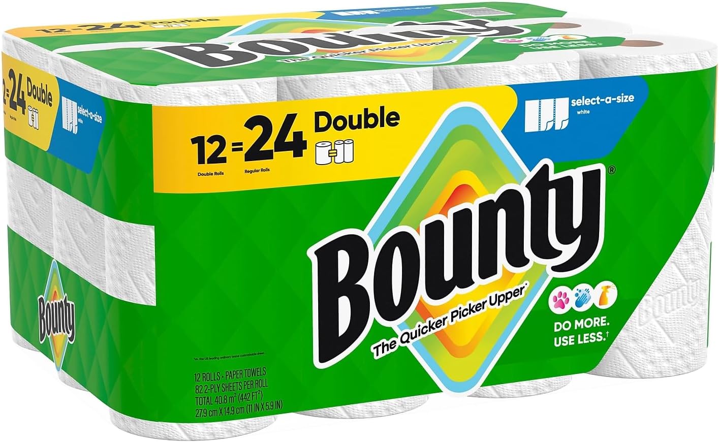 Bounty 2847075 Select-A-Size Paper Towels 2-Ply 110 Sheets/Roll