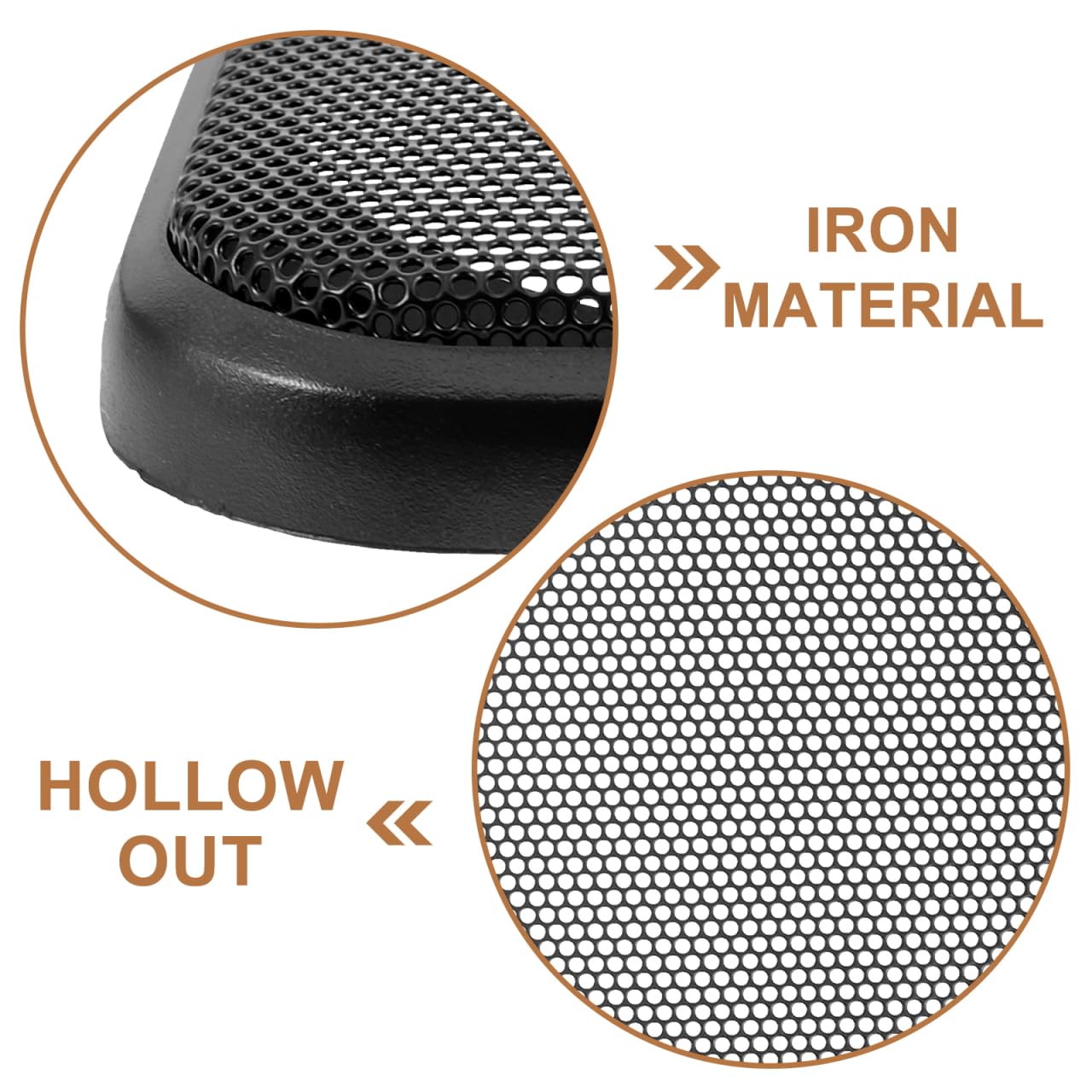 2x Auto Lautsprechergitter Eckig - Subwoofer Abdeckung Schwarz - Einfache Montage 11x11cm