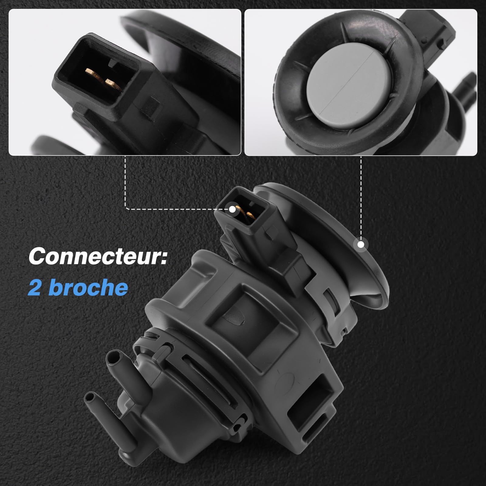 Baceyong Soupape solénoïde de pression Turbo pour contrôle de décharge de Vide 1.5 2.0 dCi compatible avec Clio Megane Twingo Scenic Kangoo Laguna Duster Sandero Logan, OE 8200661049 14956-00Q0H