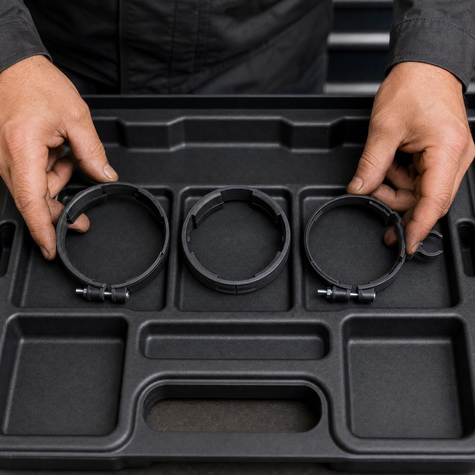 predolo 3 Pezzi Fascetta Stringitubo Anello di Ricambio Morsetto Regolabile per Officine