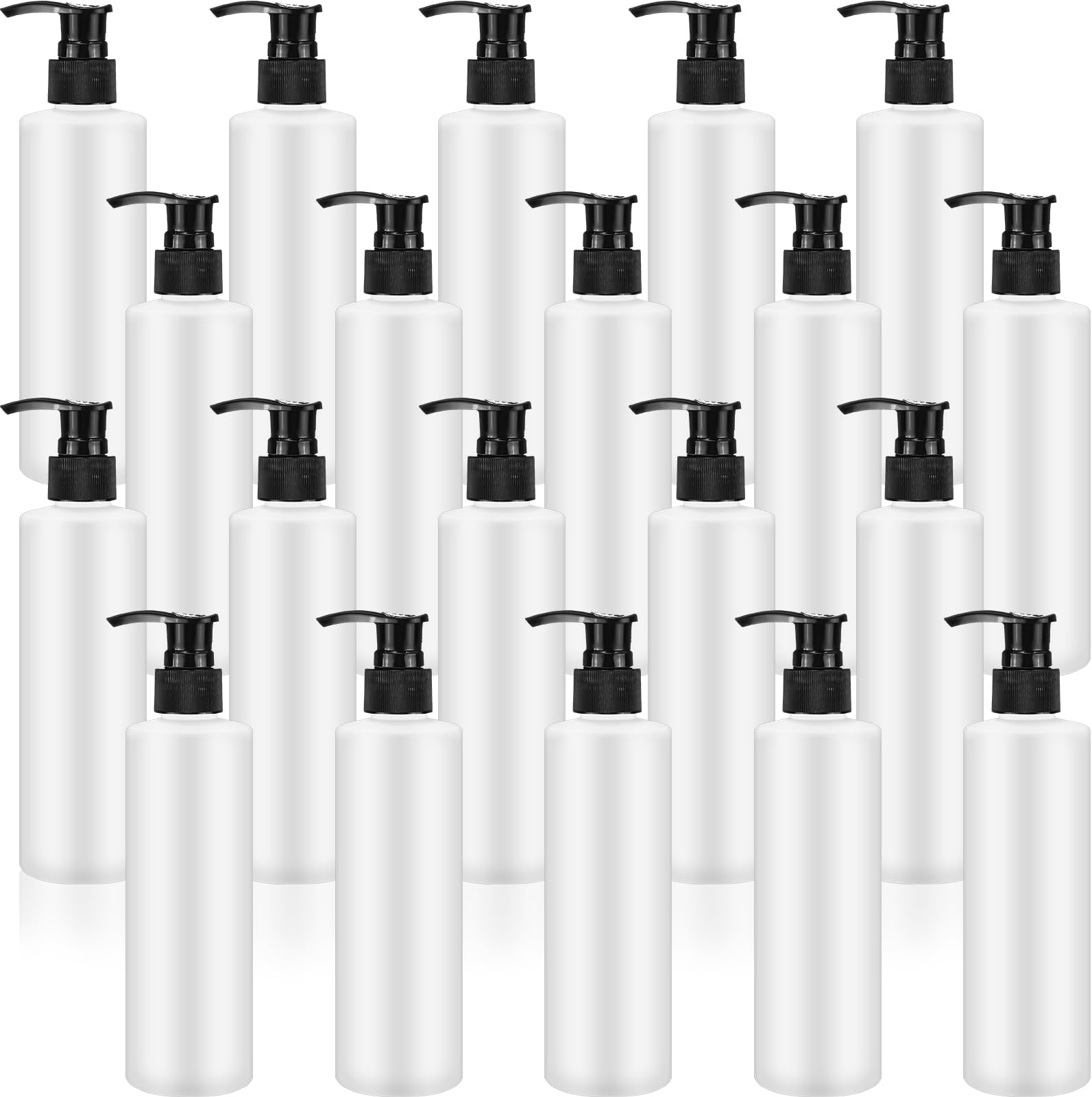 20 Pcs Plastic Pump Dispenser Bottle 8 oz Refillable