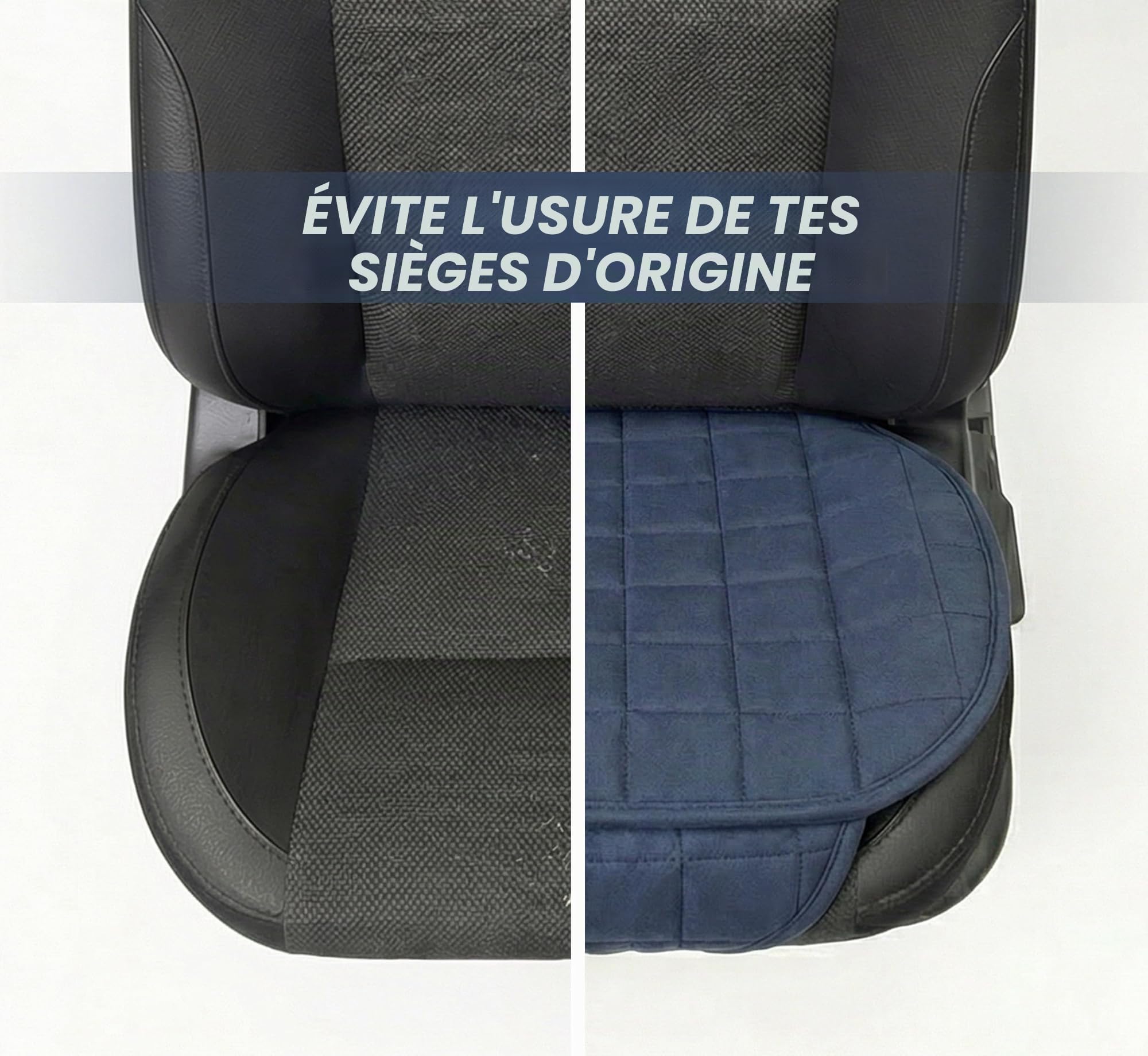 Voiture Accessoires Lupex Housse de siège 3 pièces Universel Auto | Protection Siège 2 Avant et 1 Arrière | Protection Confort Automobile Coussin Intérieurs (Noir)