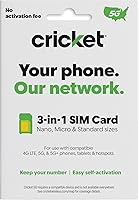 Cricket Wireless BYOD SIM Card Kit 5G 5G+ 4G LTE - Easy Activation for Unlocked Phones Nationwide Coverage