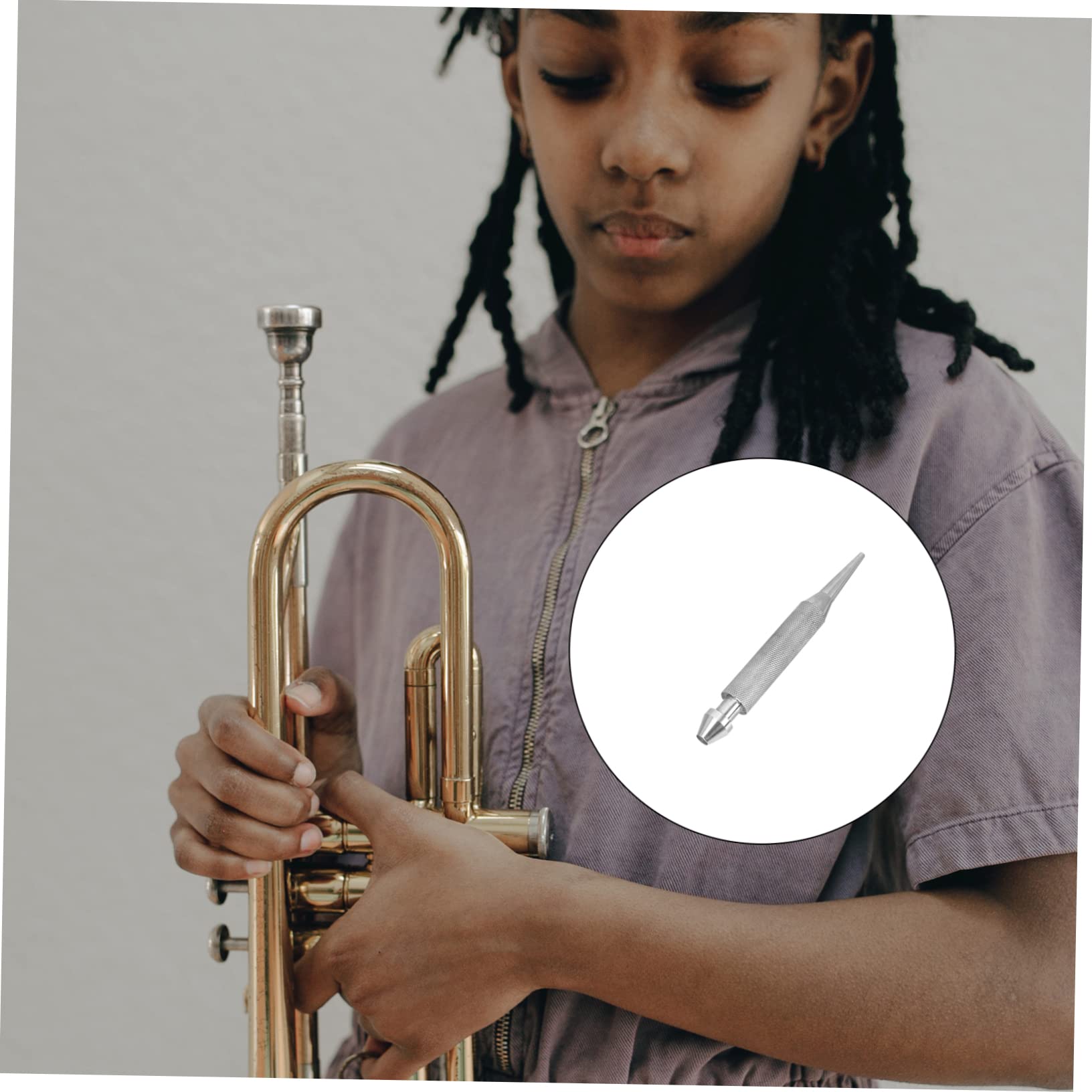 ibasenice Outil Professionnel de Dressage Embouchure Trompette, Accessoire Réparation Instruments à Vent, Petit Taille en Acier Inoxydable Argenté, Usage pour Réparation et Réglage Trompettes
