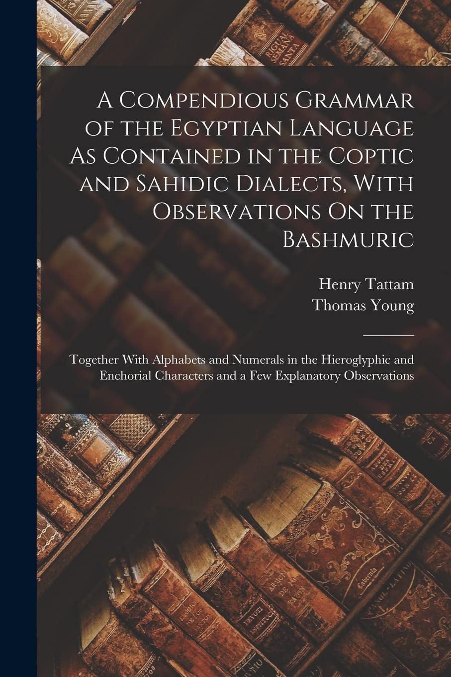 A Compendious Grammar of the Egyptian Language As Contained in the Coptic and Sahidic Dialects, With Observations On the Bashmuric: Together With ... Characters and a Few Explanatory Observations
