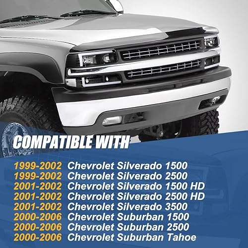 Miniatura 7 de Auto Dynasty Conjunto de faros delanteros LED 3D DRL con lámparas de parachoques, paquete de 4, lado del conductor y del pasajero, carcasa negra con