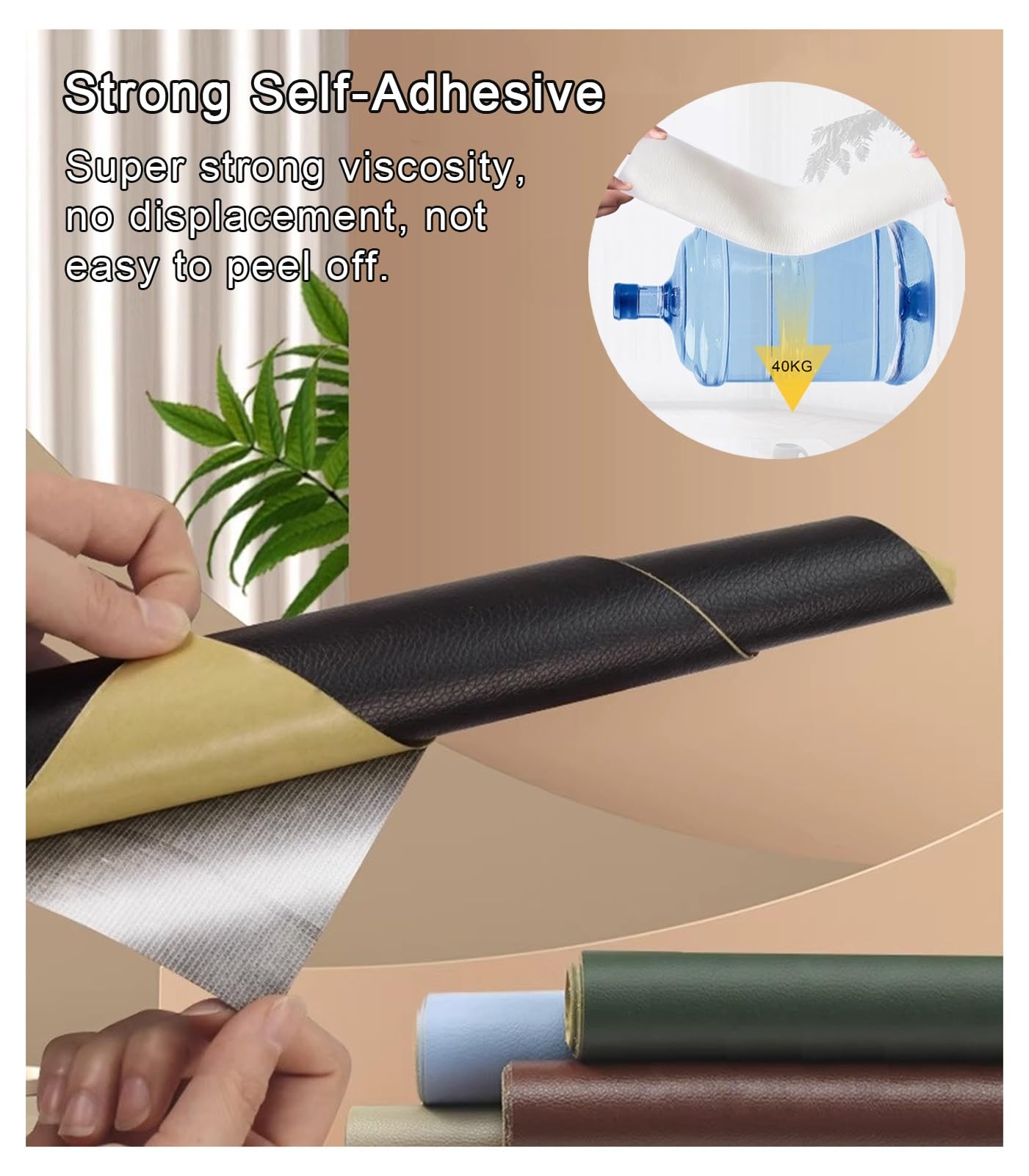 Simili Cuir Autocollant Kit De Réparation Multi-usages pour Cuir: Patchs Synthétiques Découpables pour Canapés, Sièges Auto, Sacs Et Vestes(19x78in)