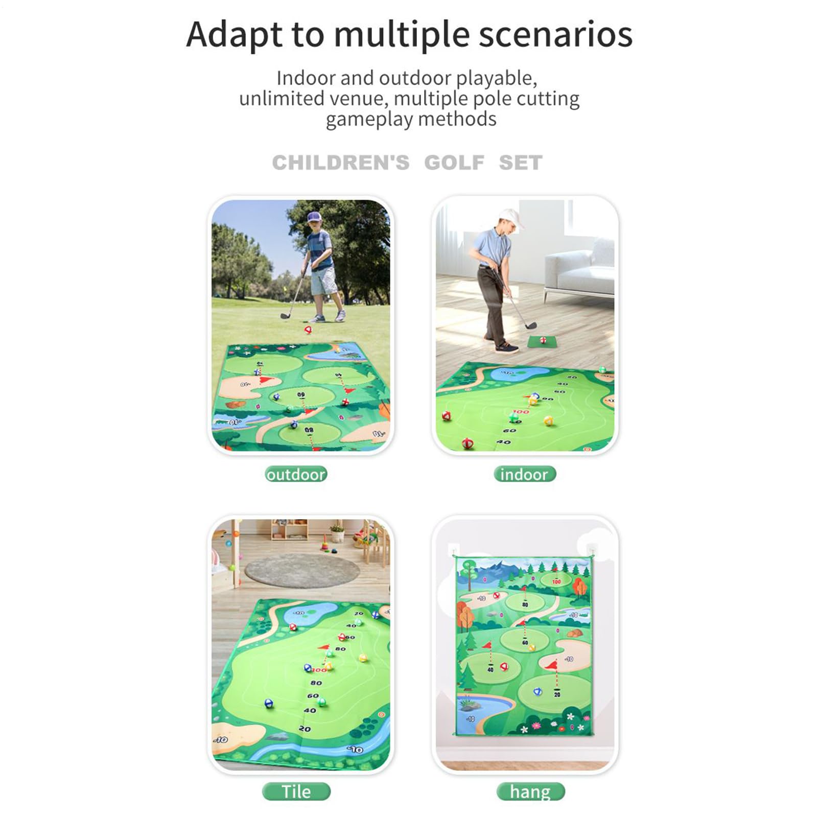 Golf Chipping Spiel Outdoor Und Indoor Tragbarer Zusammenklappbarer | Trainingsmatte Für Abschläge Für Den Garten, Hof, Terrasse, Rasen, Wiese, Und Park