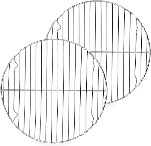 P&P CHEF Rejilla de cocción redonda de 10.5 pulgadas para hornear, paquete de 2 estantes de acero inoxidable para asar al vapor, se adapta a disponible en Yaxa Venezuela
