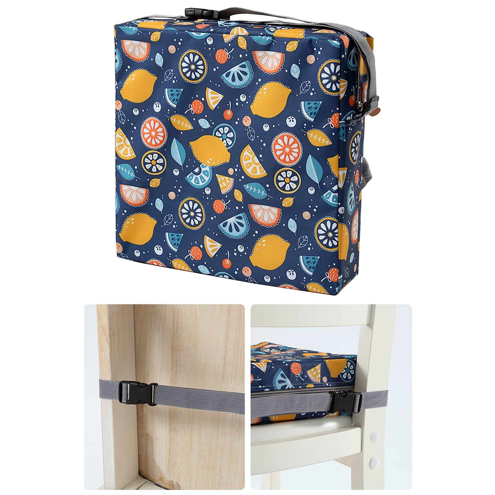 DIIOOMIEEU Upgraded Toddler Seat for Dining Table Washable Double Safe Straps Bottom Seat Dining