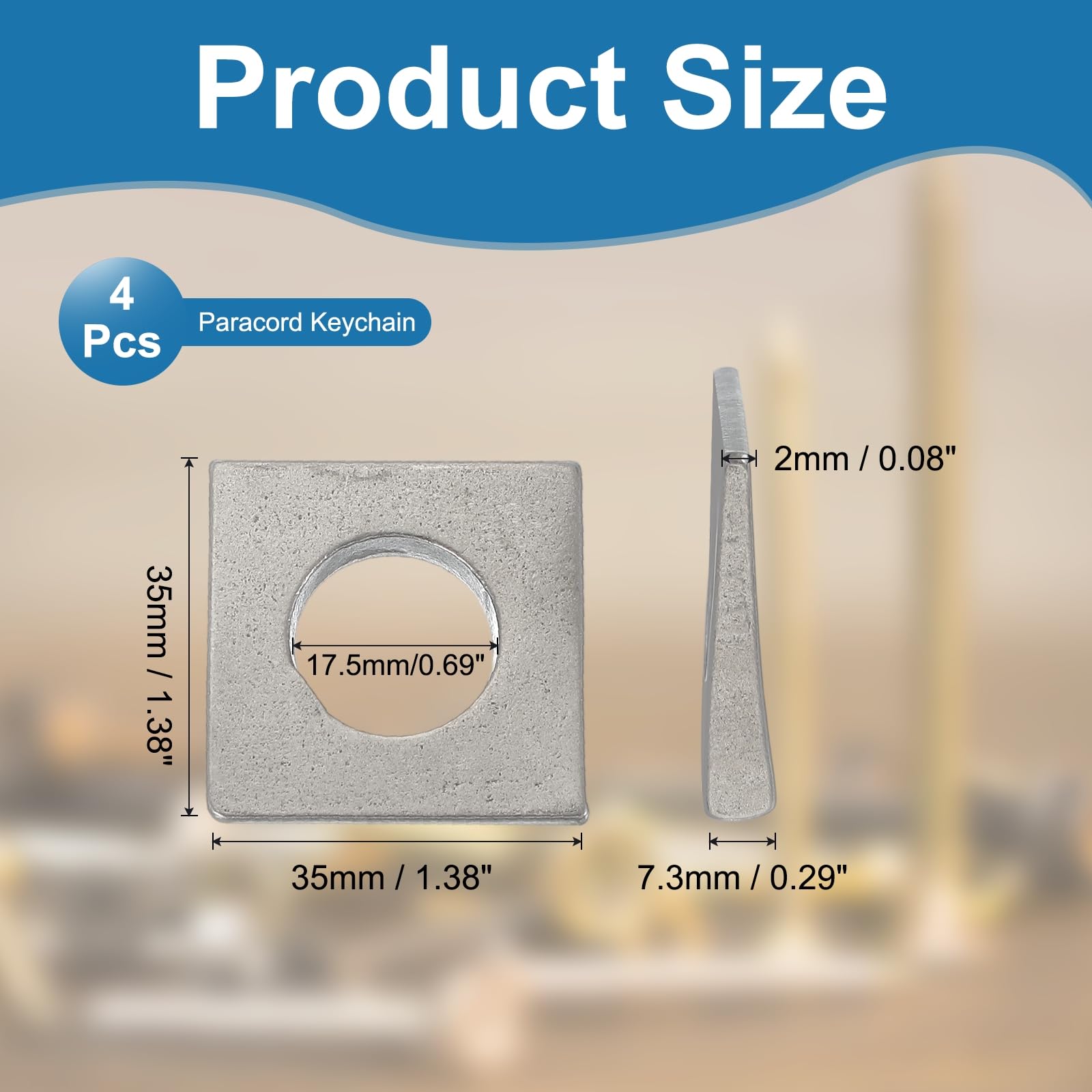 PATIKIL M16 Beveled Square Washers - Image 2