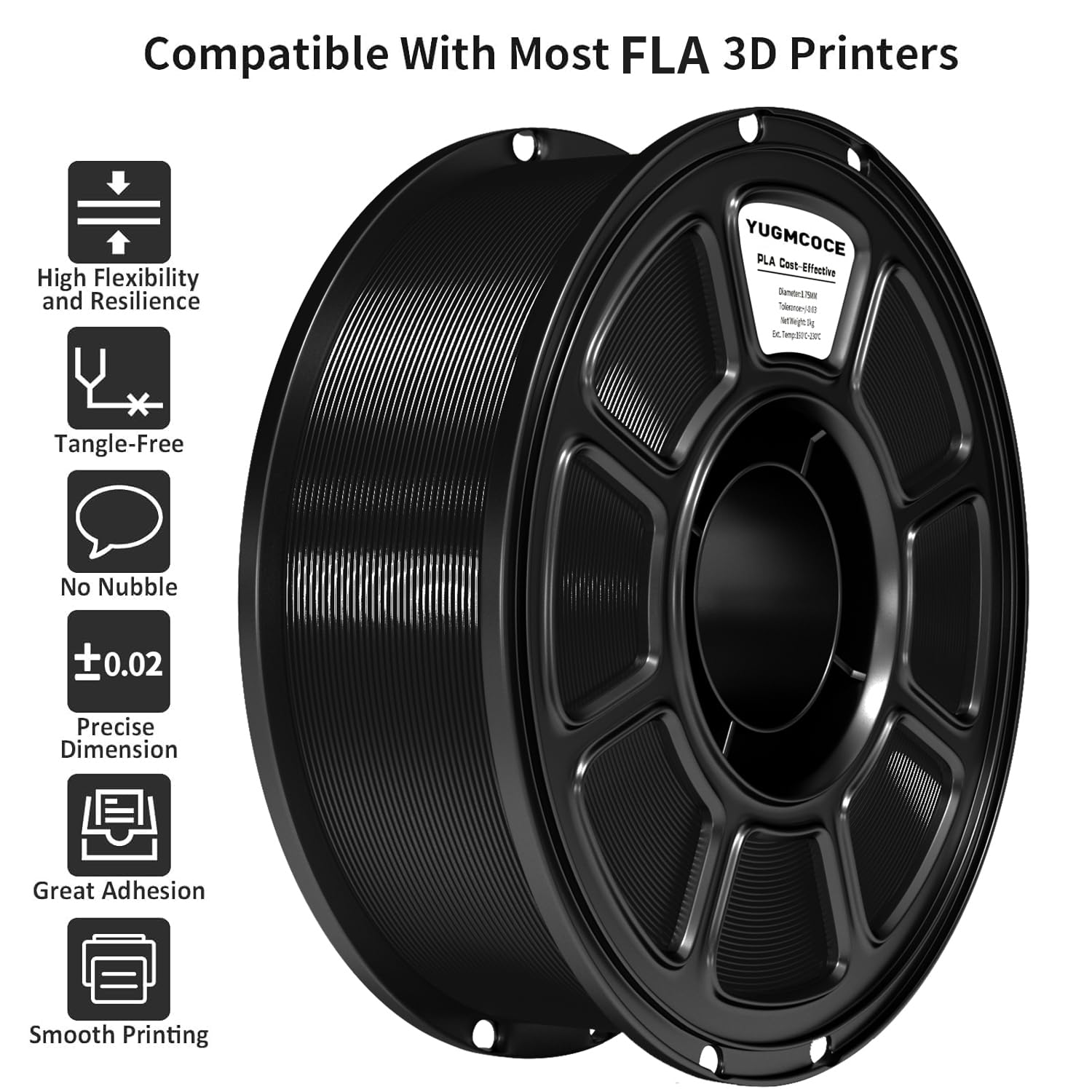 Silk PLA Filament: Glossy Finish, 1kg Spool -2 Silk PLA Filament: Glossy Finish, 1kg Spool -2