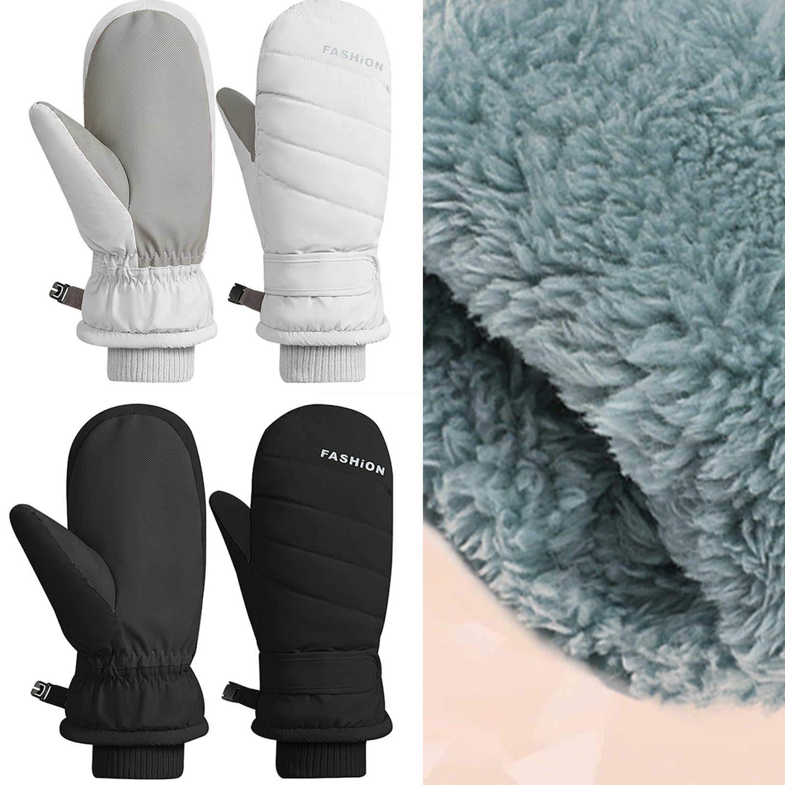 jiahesuw 1pair Winter Waterproofed Insulated Gloves Outdoor Sports Mittens Skiing Gloves for Outdoor Sports and Snow Activity