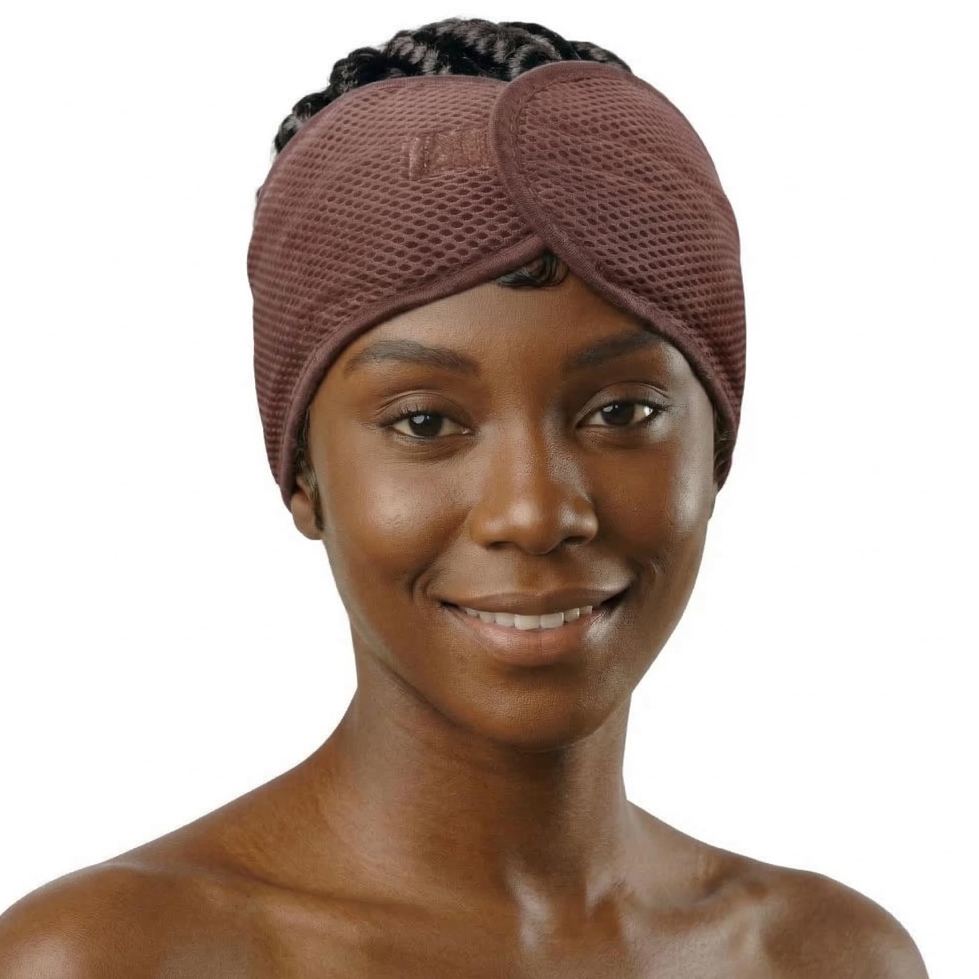 DONNA Envoltura de malla de espuma de lujo, 1 diadema de malla de velcro, envolturas de seda, envoltura de malla para el cabello de mujer, para lavado facial, accesorios para el cabello, diademas