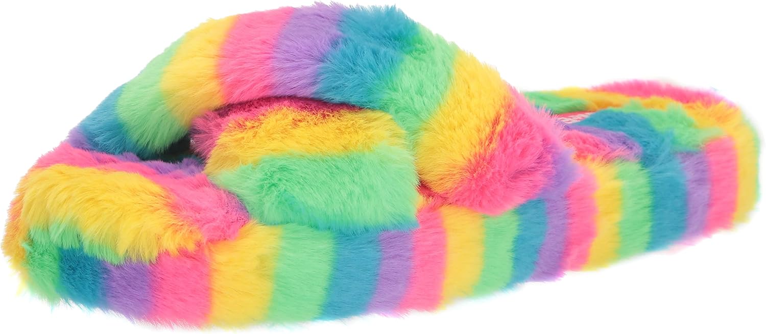 MUK LUKS LUKEES womens Lukees Women's Lark Slipper, Rainbow Multi, Medium US