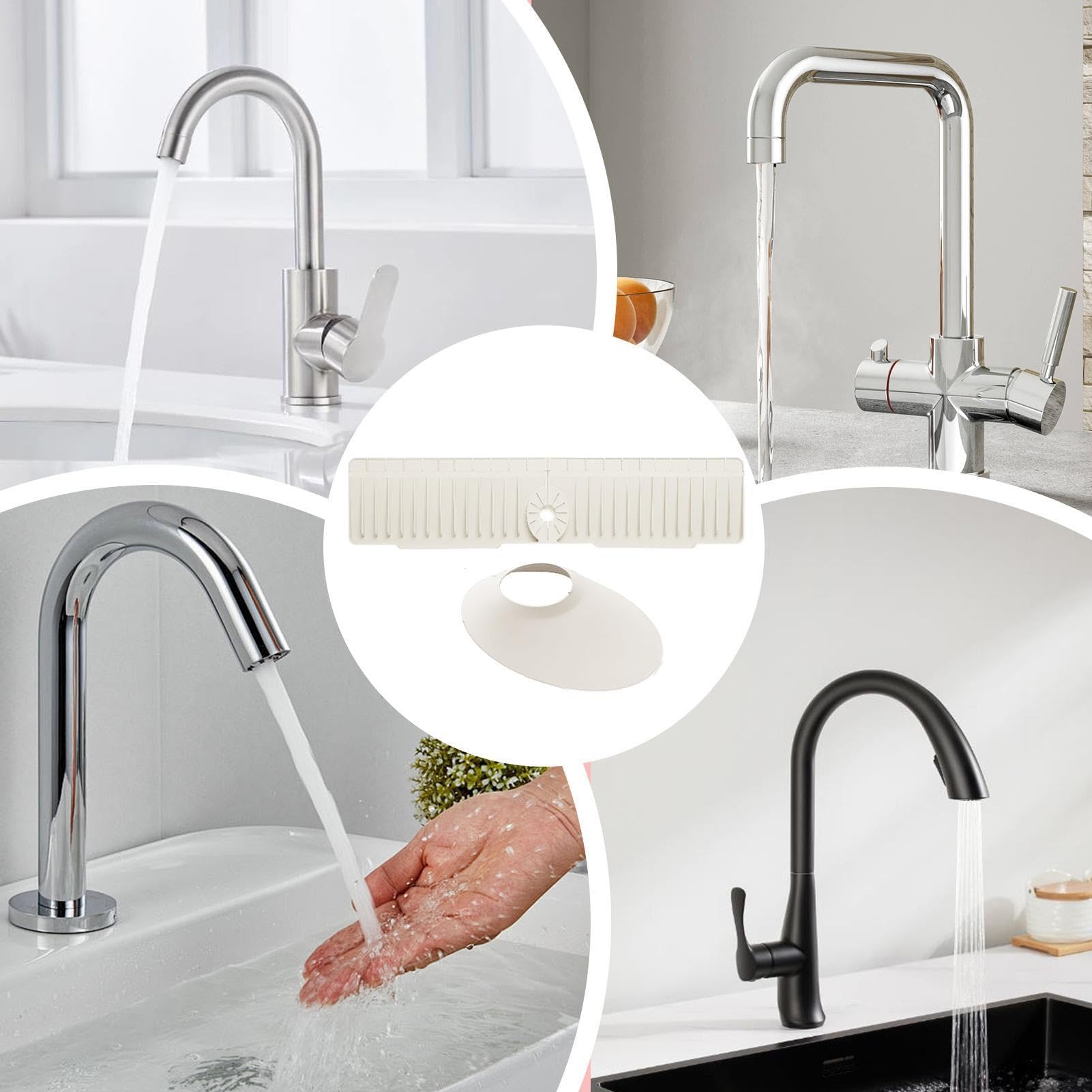 Alfombrilla de grifo para fregadero de cocina - Material de silicona | duradero, equipo sanitario profesional, protección contra salpicaduras de 27,5 pulgadas, avanzado de para debajo de