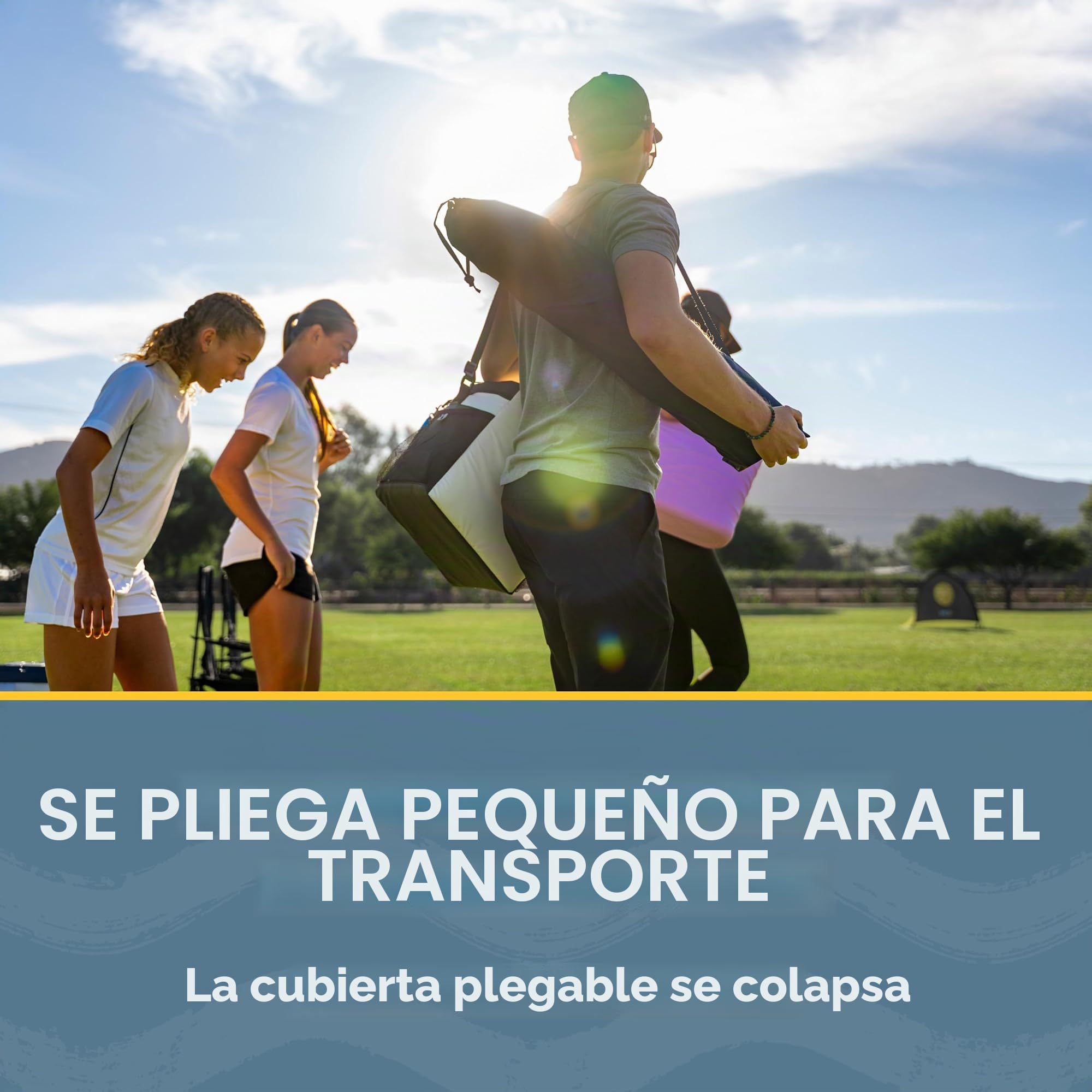 Sport-Brella Fieldedge - Sombrilla de protección solar UPF 50+, toldo plegable de 6 pies con paneles laterales patentados, broca de barrena premium y bolsa de transporte para sombra al aire libre en