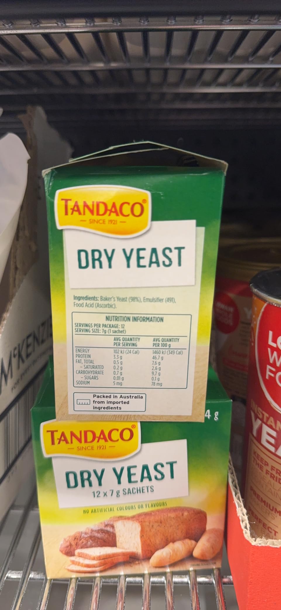 Tandaco Dry Yeast Sachets Cooking Ingredients 7g (pack of 5) Amazon