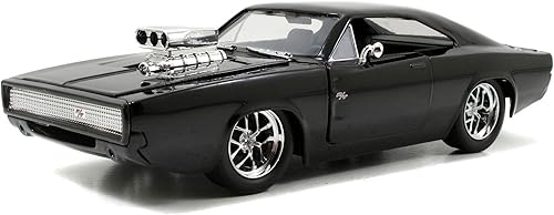 Miniatura 5 de Jada Toys 253203016 Fast & Furious Dom's 1970 Dodge Charger RT, Build+Collect, modelo de ajuste de coche, escala 124, incluye figura de Dominic
