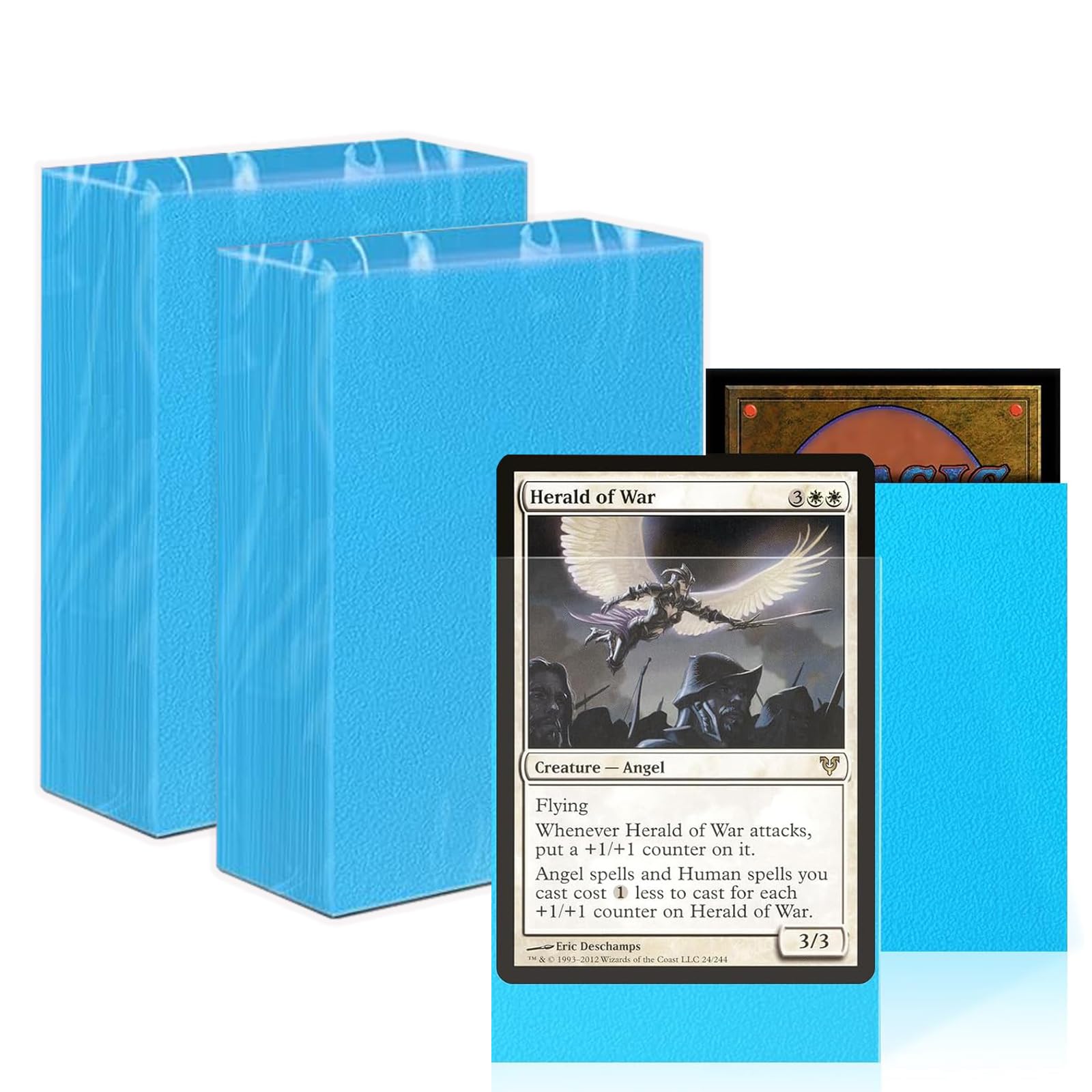 100 Pcs Trading Card Sleeves, 66 x 91mm Clear Frosted Trading Card Sleeves, Standard Card Sleeves for Magic MTG, Sports Cards