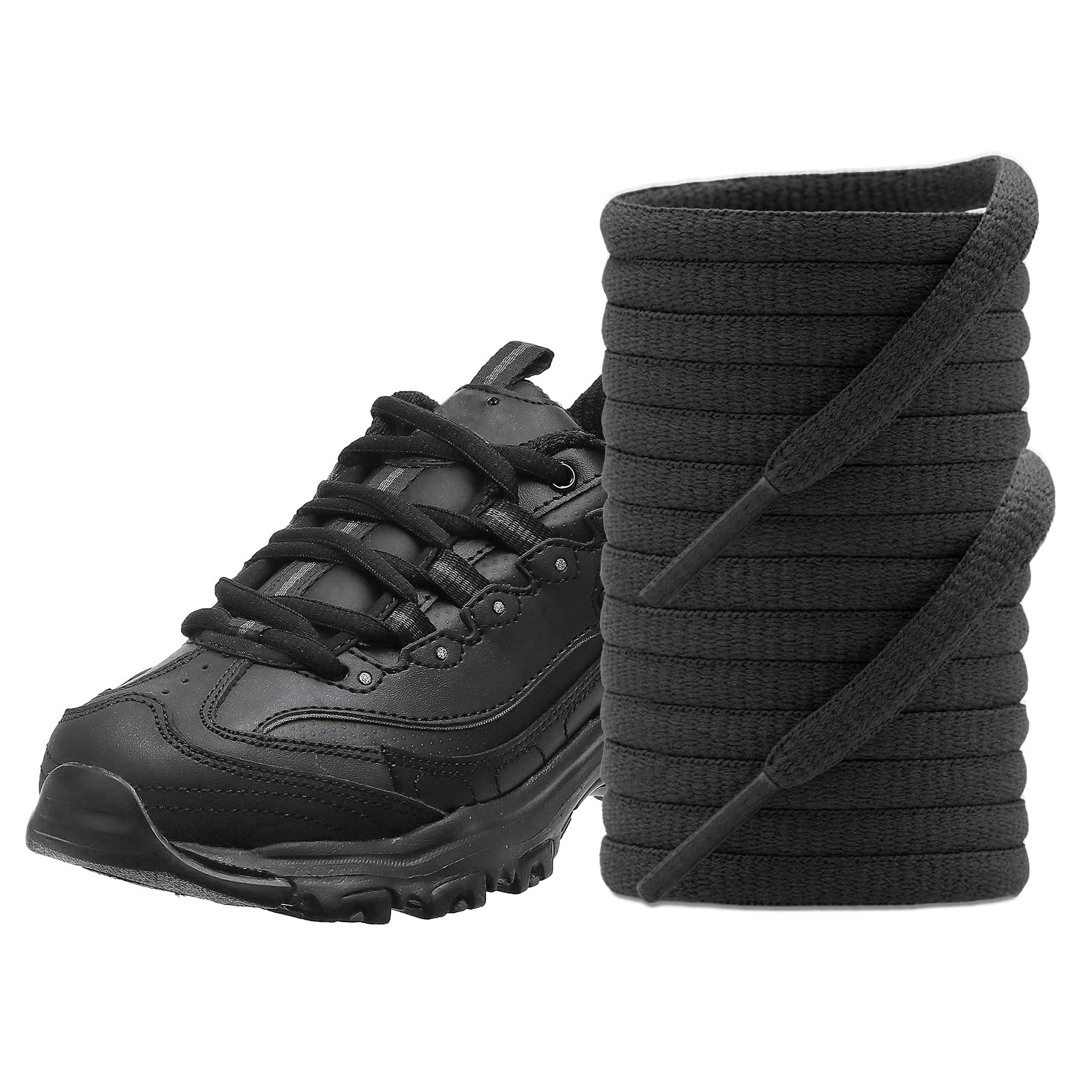 UamGlsob Oval Athletic Shoe Laces for Skechers Sneaker,1/4"(6mm) Classic Shoelaces Strings Replacement for Running Tennis