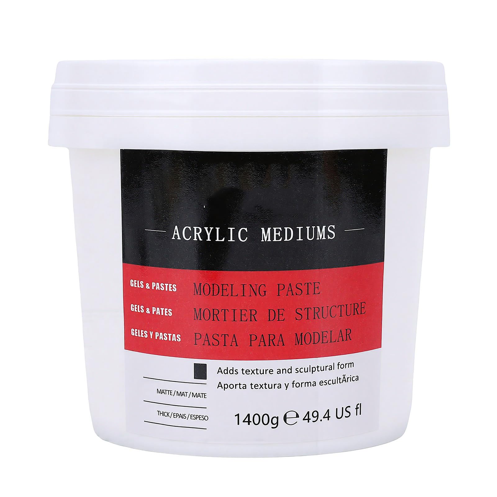 Sxhlseller Pasta Modellante Acrilica Pasta per Texture Ad Alta densità per Scolpire e Texturizzare 1400 G