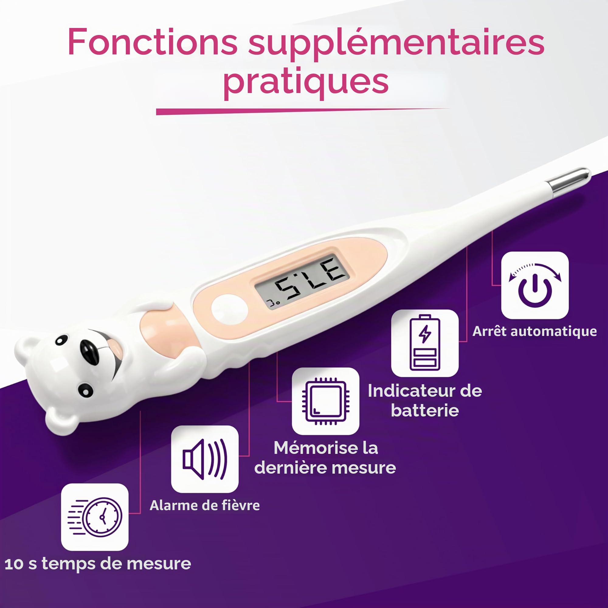 scala thermomètre clinique numérique SC 44 flex Speed ours polaire