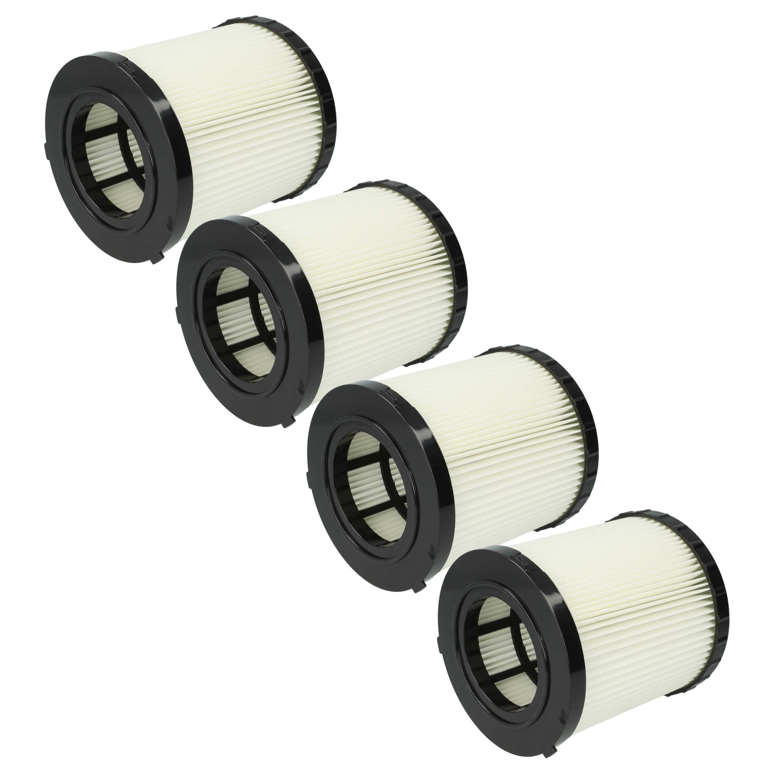 vhbw 4x filtro a pieghe piatte sostituisce Dewalt DCV5801H, DCV5801H-XJ per aspiratore - nero/bianco