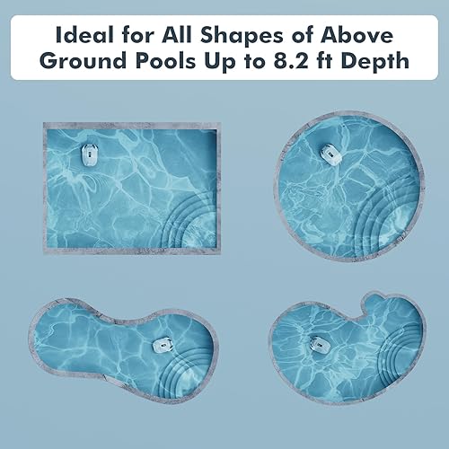 Miniatura 7 de Hydrus Aspiradora de piscina para sobre el suelo, robot inalámbrico con potente succión, 90 minutos de largo tiempo de funcionamiento, aspiradora