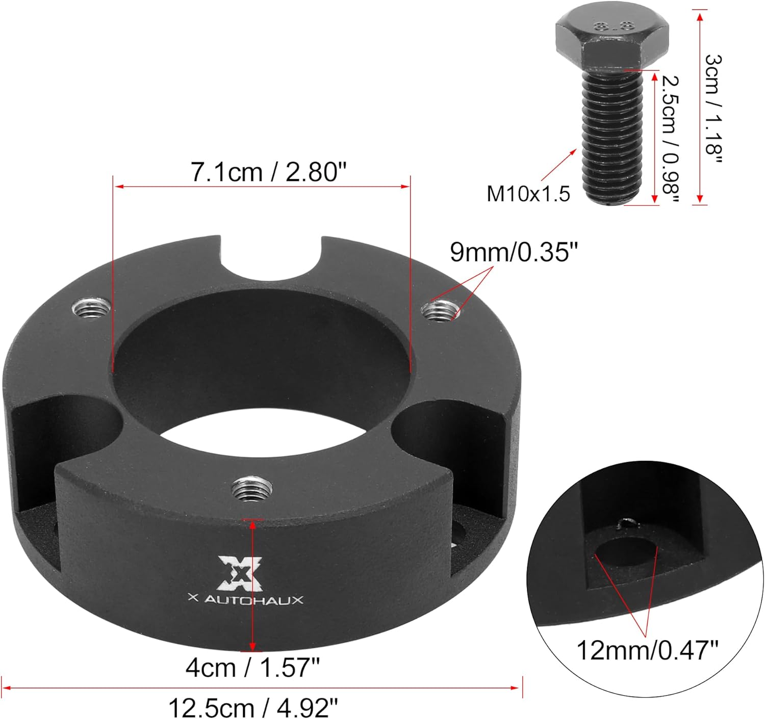 X AUTOHAUX 3 Inch Front Leveling Lift Kit Suspension Spring Strut Spacer Lift Spacers for Toyota Tundra 2WD 4WD 1999-2006