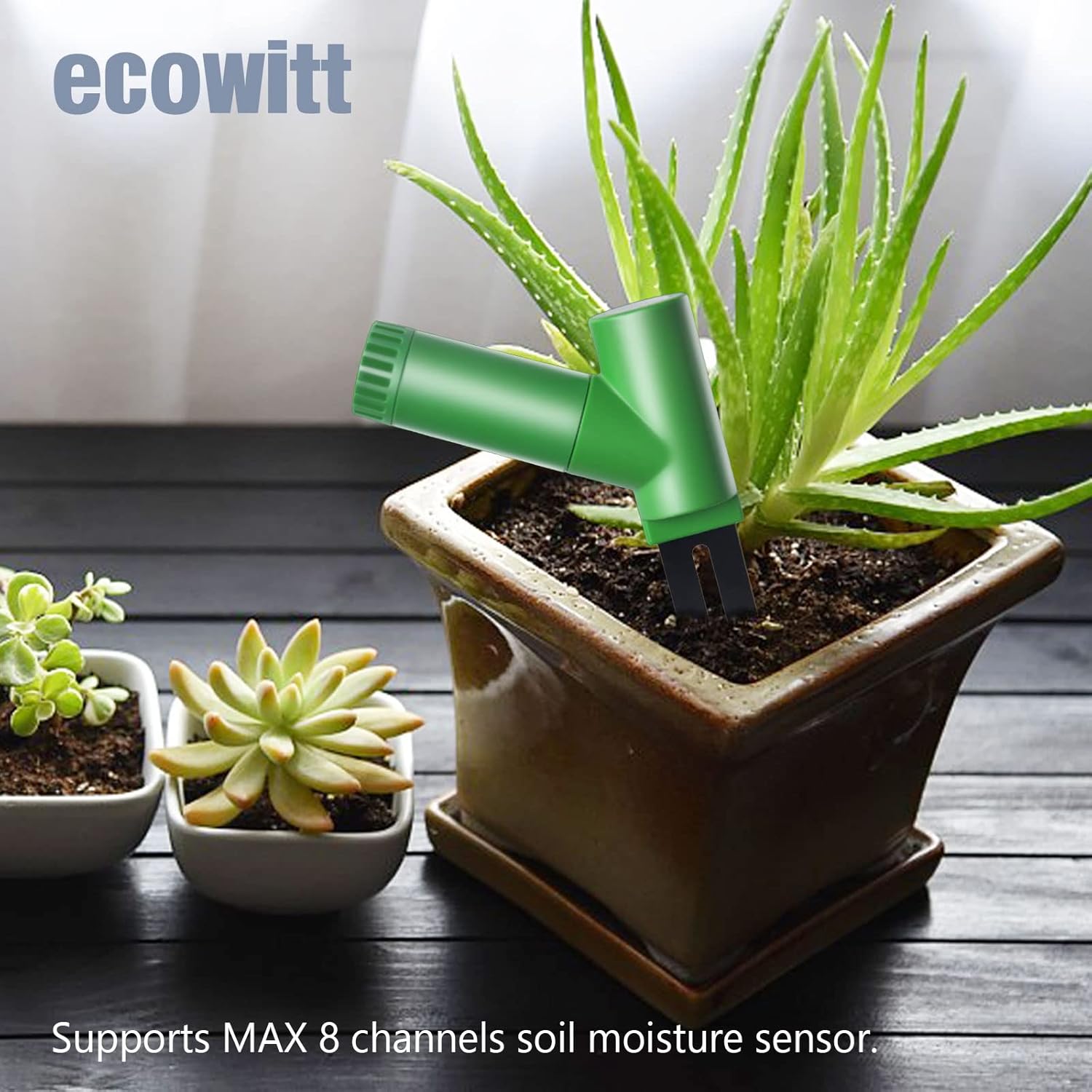 Ecowitt Soil Moisture Tester Kit, Includes GW2000 Wi-Fi Hub and WH51 Soil Moisture Sensor, 915 MHz