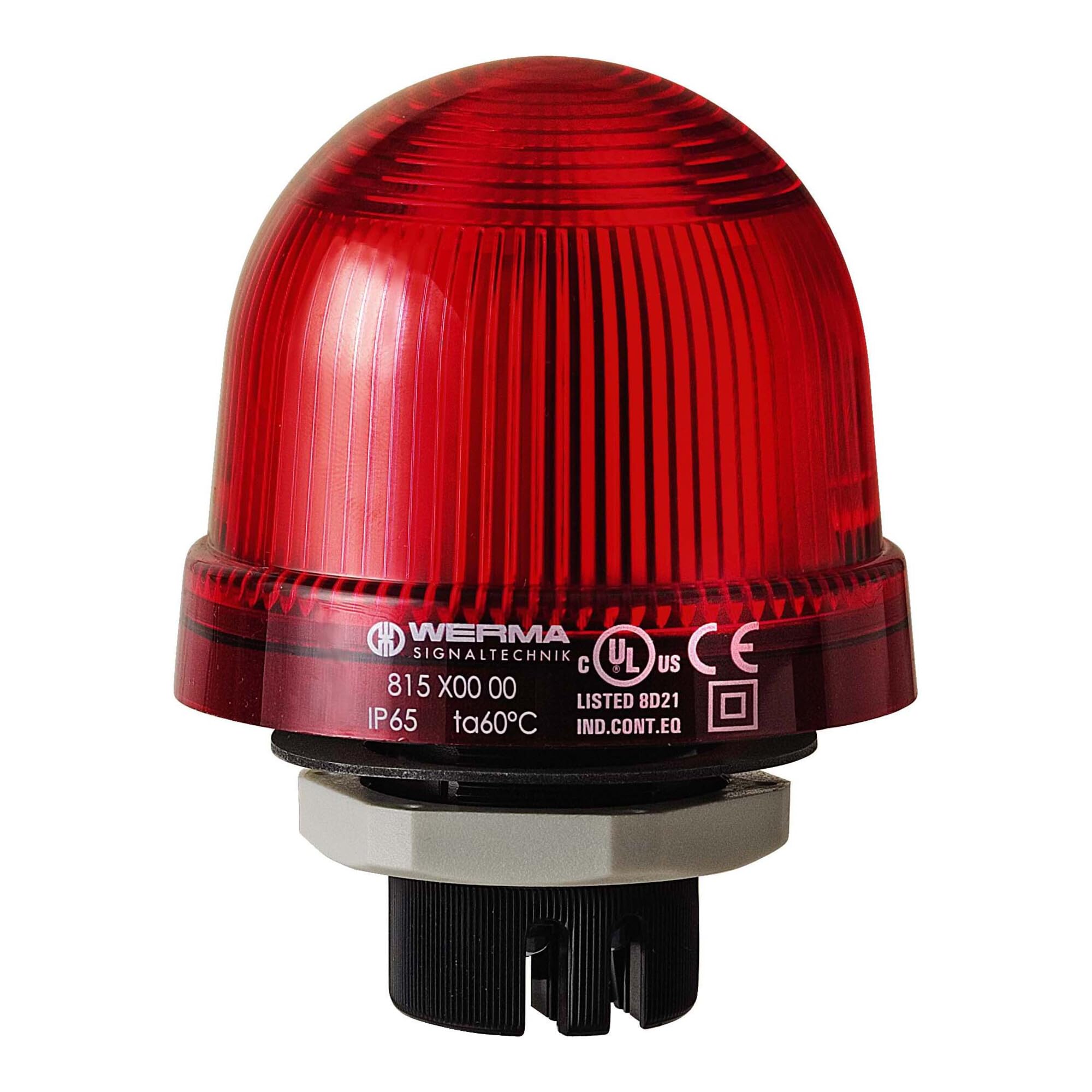Werma EM 817 Xenon Blinkend Signalleuchte Rot, 230 V ac, Ø 75mm x 97mm