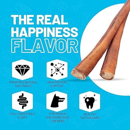Miniatura 3 de Sitka Farms Bully Sticks XL de 12 pulgadas – 12 unidades – Golosinas dentales de larga duración para todos los perros y cachorros – Palitos de un
