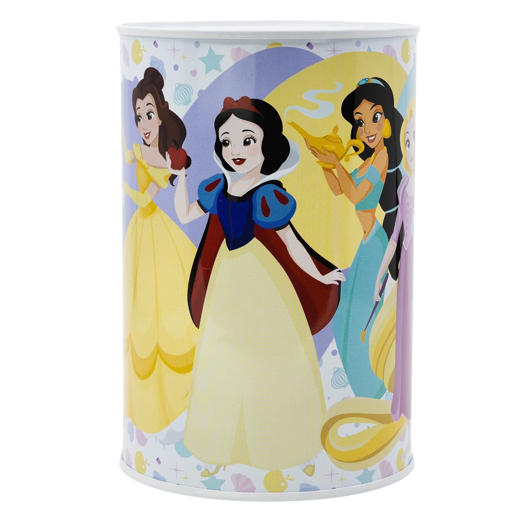 Stor Multicolored Princess Metallic Piggy Bank For Kids, Ideal For Saving Coins And Cash