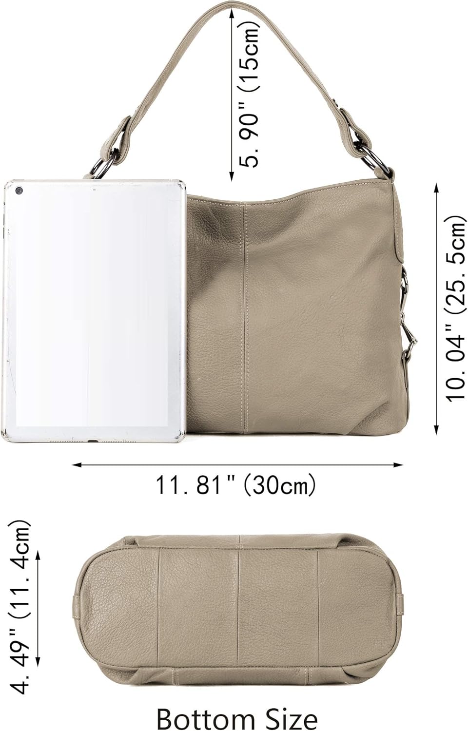 YALUXE Genuine Leather Shoulder Bags Stylish Hobo Handbags Purses Crossbody Bags for Women | Genuine Leather, Stylish - Image 6