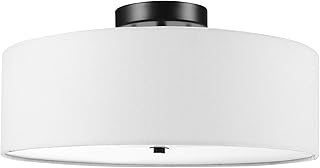 GLOBE Electric 60315 2-Light Flush Mount Ceiling Light, Dark Bronze Fini...