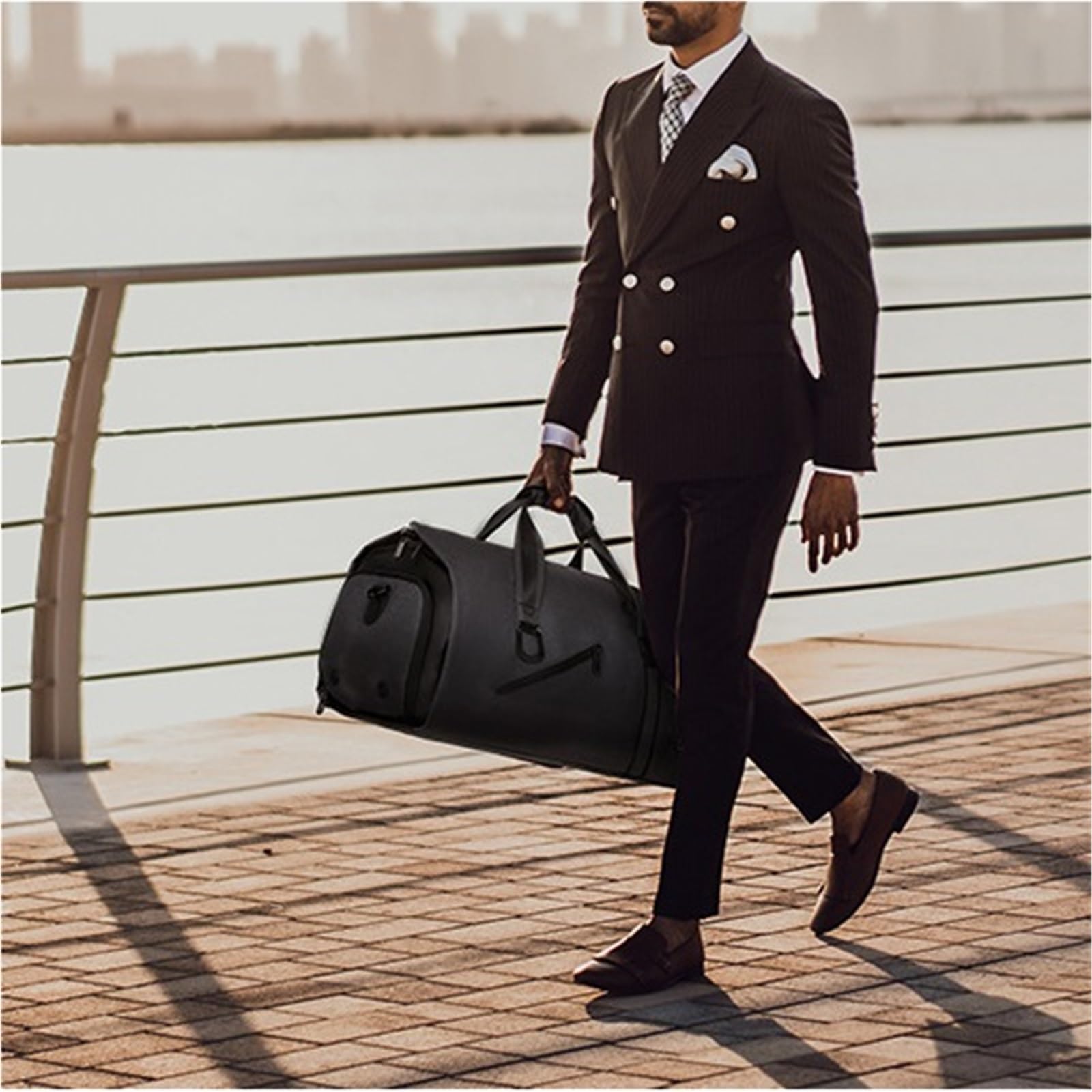 Equipaje de Mano for Hombre, Bolso de Viaje Deportivo, Bolso de Mano de Gran Capacidad, Bolso de Mano Plegable for Negocios, Compartimento for Zapatos de Hombro.