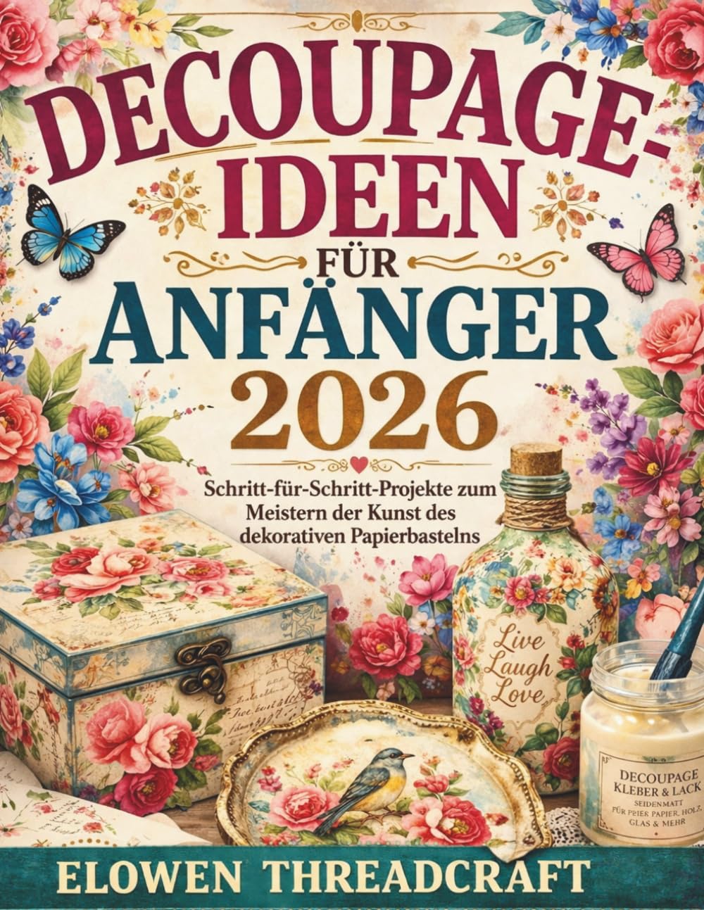 DECOUPAGE-IDEEN FÜR ANFÄNGER 2026: Schritt-für-Schritt-Projekte zum Meistern der Kunst des dekorativen Papierbastelns