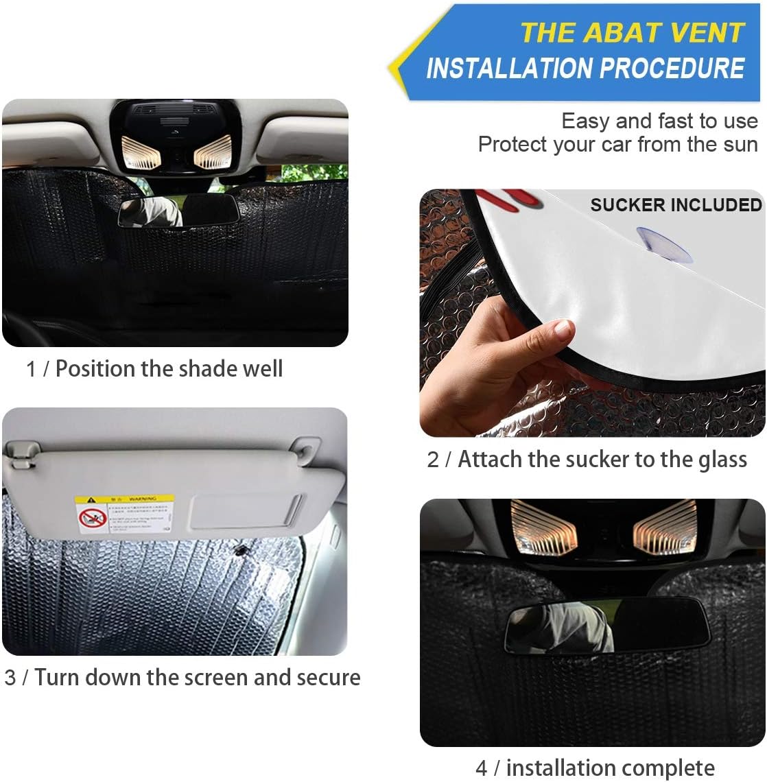 Baseball Print Windshield Sunshade Foldable Car Auto Front Window Sun Shade Accordion for Truck SUV Cover to Keep Your Vehicle Cool 55 x 27.6 Inch (Universal Fit)