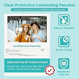 Binditek 200 Pack 5 Mil Thermal Laminating Pouches, 9x11.5 Inches Laminating Sheets, for Letter Size, Ultra Clear, Glossy, Hold 8.5x11 Inches, Heat Seal, School Office Supplies