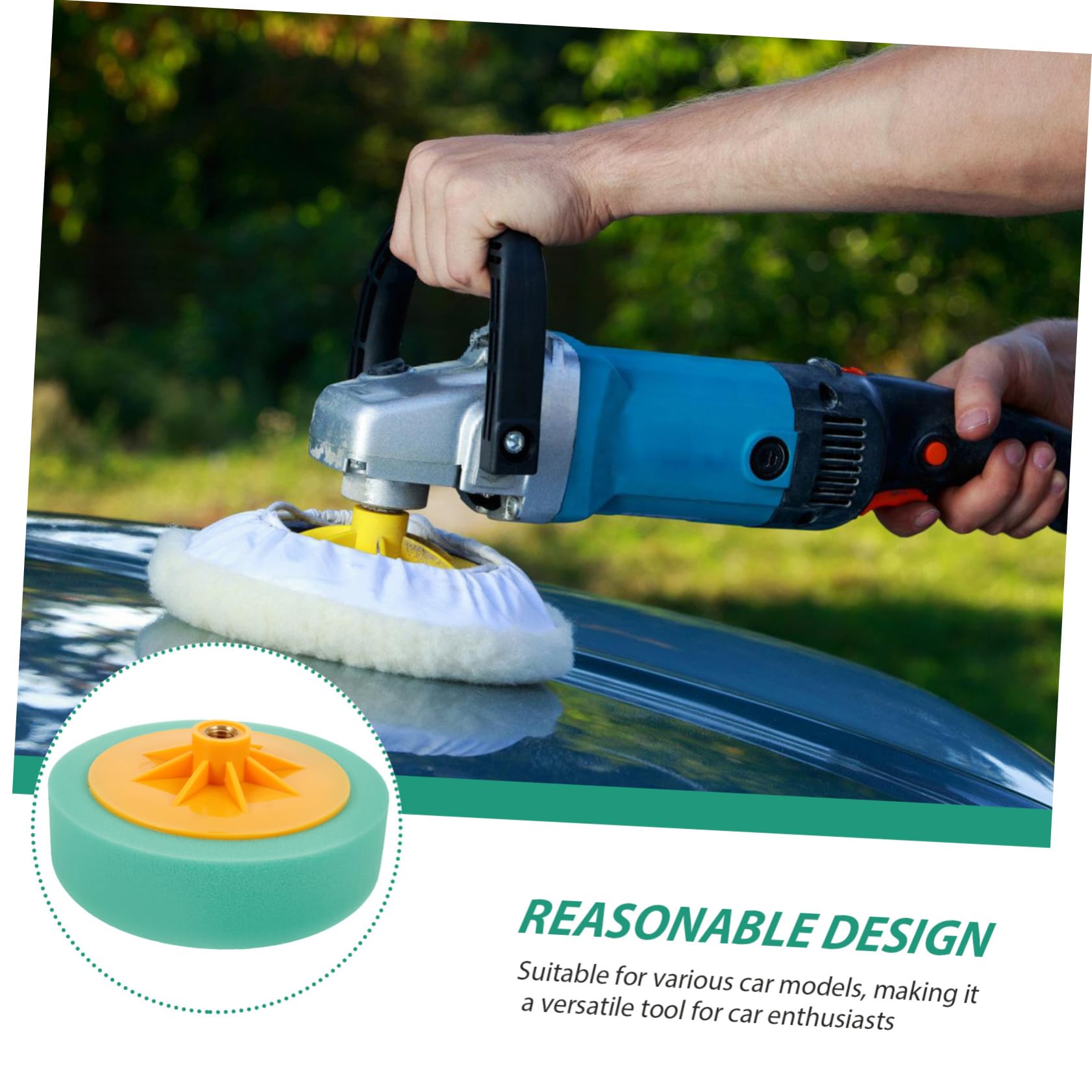 ULTECHNOVO 5 Stücke 6 6 Zoll Runde Selbst-adhesive Polieren Pad Bohrer Puffer Befestigung Für Auto Wachs Polierer Polieren Rad