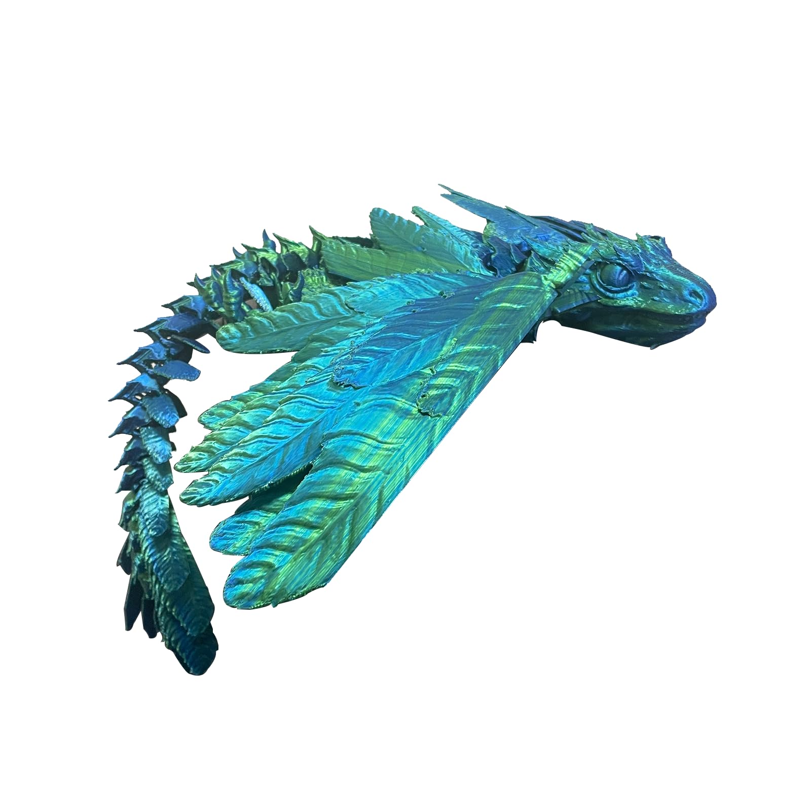 3D Printed Dragon Wings, 30CM Articulated Crystal Dragon with Huge Wings, Flexible Joints Desk Toys - Image 3