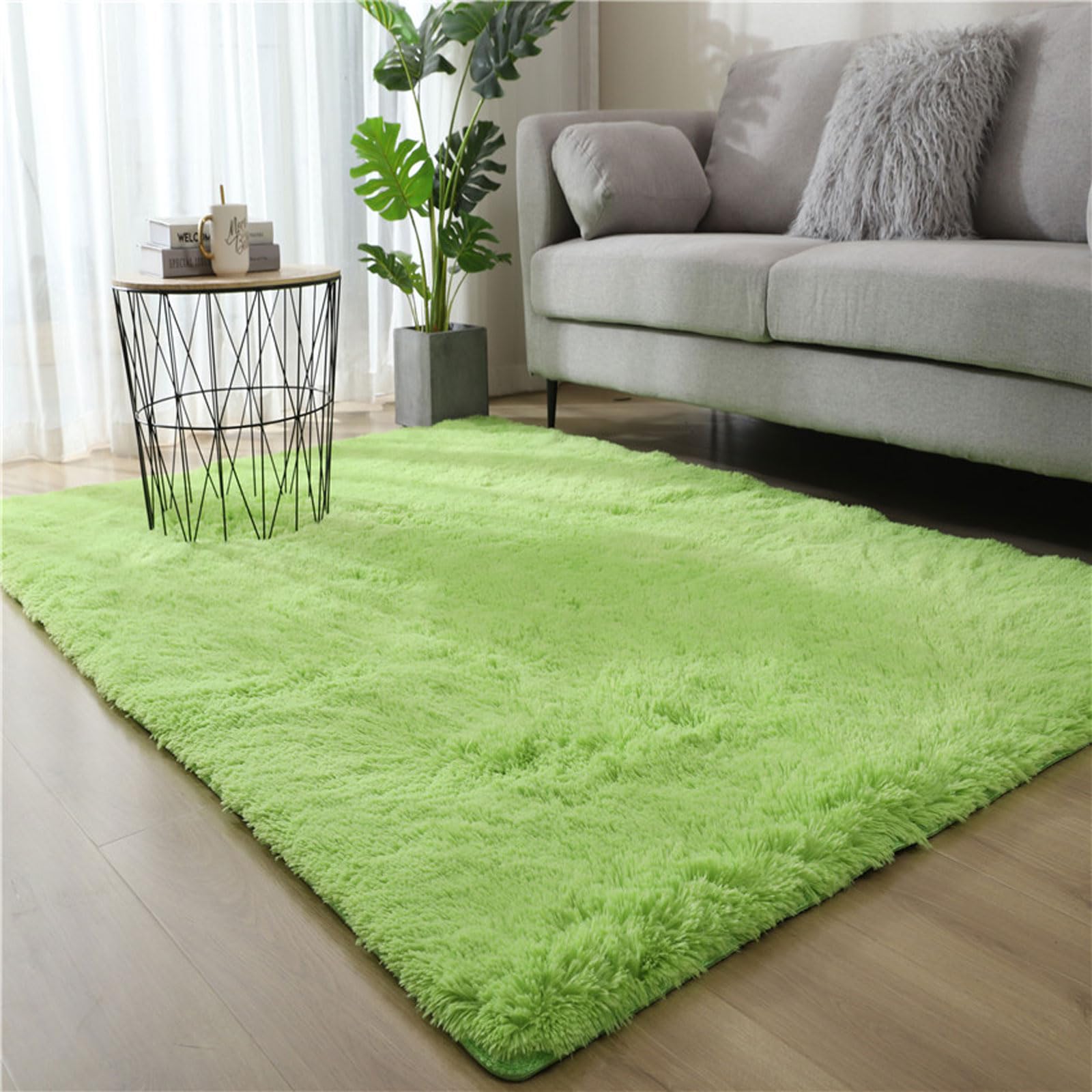 OPFdfhDFH Carpets, For Bedroom Decorative Rug | Luxury Fluffy Shag Lounge Area Light Minimalist Style Non Shedding Dense Rugs For Living Room Home Decor(Green,40x60)
