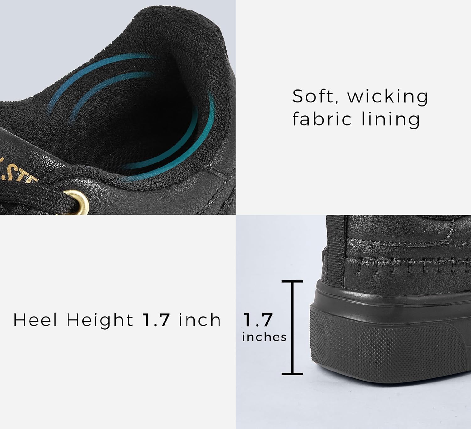 LUCKY STEP Platform Glitter Sneakers for Women Fashion Sparkly Bling Shiny Low Top Tennis Sneakers Faux Leather Casual Walking Shoes - Image 4